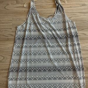 Women’s 3X Portacruz Swim suit coverup sleeveless Patterned Black & White